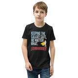 THE LAST HORIZON: Starhammer - Keeping The Galaxy Safe Youth Short Sleeve T-Shirt