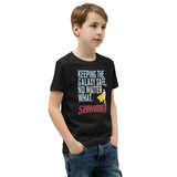 THE LAST HORIZON: Starhammer - Keeping The Galaxy Safe Youth Short Sleeve T-Shirt