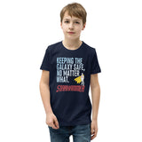 THE LAST HORIZON: Starhammer - Keeping The Galaxy Safe Youth Short Sleeve T-Shirt