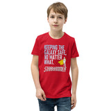 THE LAST HORIZON: Starhammer - Keeping The Galaxy Safe Youth Short Sleeve T-Shirt