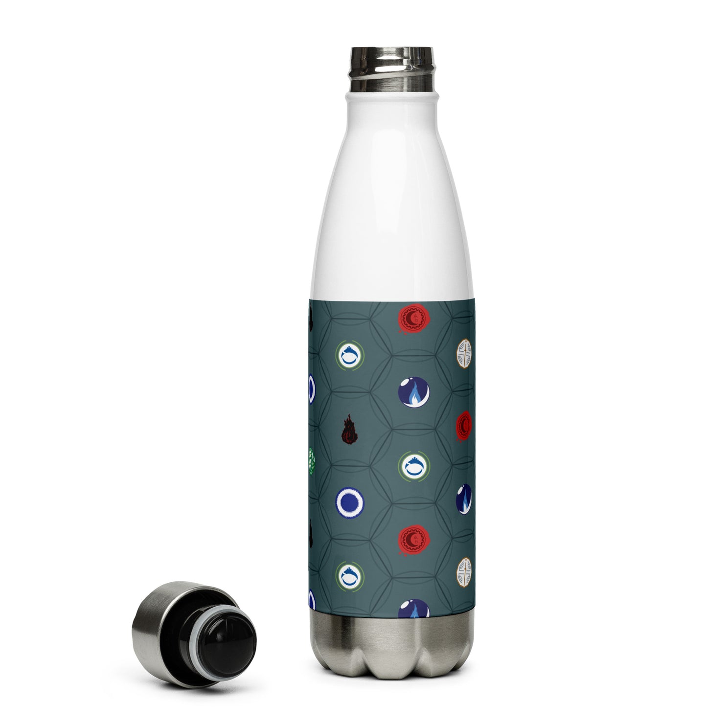 Cradle Icons (Green) - Stainless Steel Water Bottle