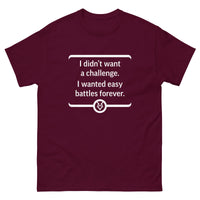 THE LAST HORIZON: "I didn't want a challenge. I wanted easy battles forever." Men's classic tee