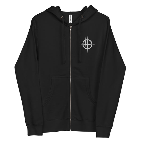 THE LAST HORIZON: The Engineer Symbol/Quote Unisex fleece zip up hoodie