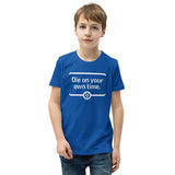 THE LAST HORIZON: Die On Your Own Time Youth Short Sleeve T-Shirt