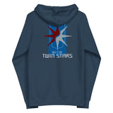 SECT OF TWIN STARS Embroidered Unisex fleece zip up hoodie