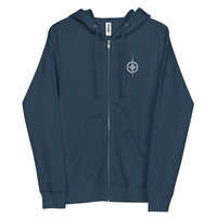 THE LAST HORIZON: Captain Symbol/Quote Unisex fleece zip up hoodie
