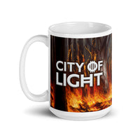 CITY OF LIGHT White glossy mug
