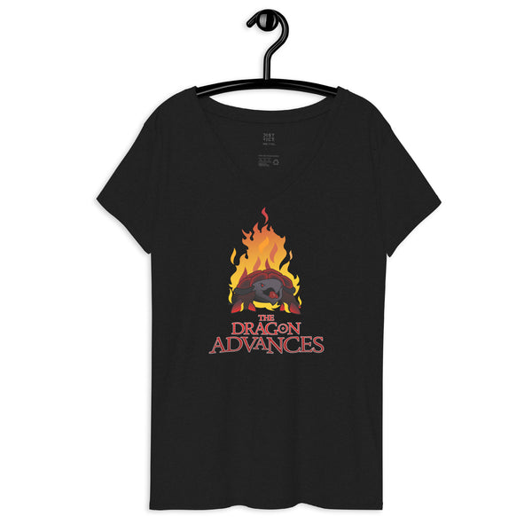 ORTHOS: The Dragon Advances Women’s recycled v-neck t-shirt