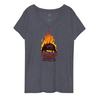 ORTHOS- A DRAGON DOES NOT GIVE UP Women’s recycled v-neck t-shirt